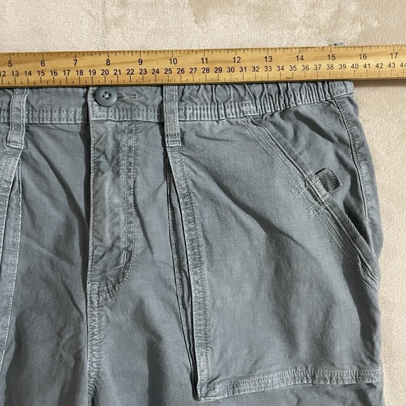 American Eagle Pants Womens Size 8 Short Baggy Jogger Cargo Gray Stretch Pockets - Picture 5 of 9